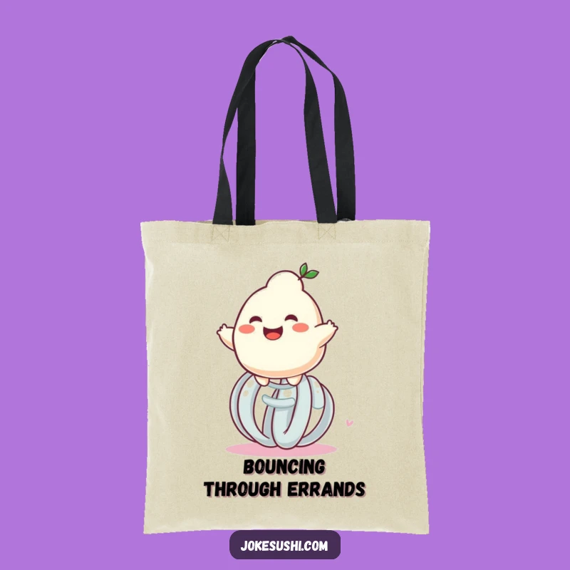 Funny Dumpling Spring Bounce Tote Bag: Carry Your Good Vibes