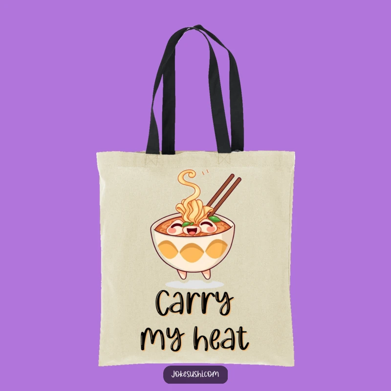 Funny Ramen Steam Tote Bag - Carry Your Warmth and Smiles