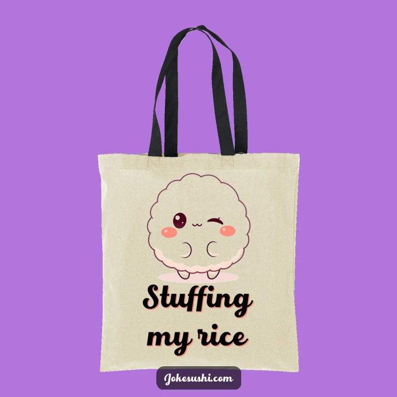Funny Rice Ball Tote Bag: Carry Your Essentials with Playful Humorous Style