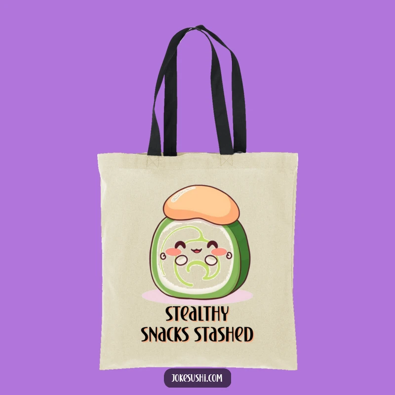 Funny Shy Cucumber Roll Tote Bag: Carry Your Essentials with Subtle Humor