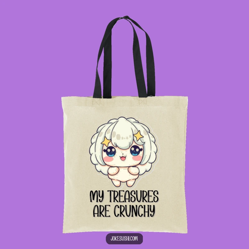 Funny Tote Bag: Starry Eyed Tempura Design, Practical & Hilarious Gift For Shoppers