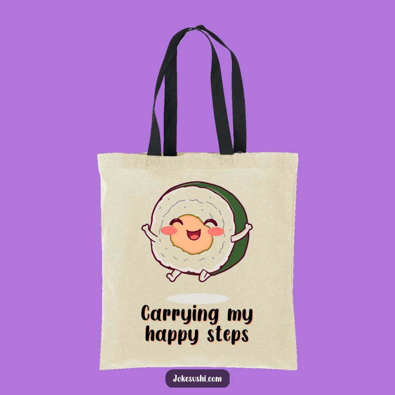 Hilarious Jumping Sushi Roll Tote Bag: Carry Your Essentials with Funny Flair