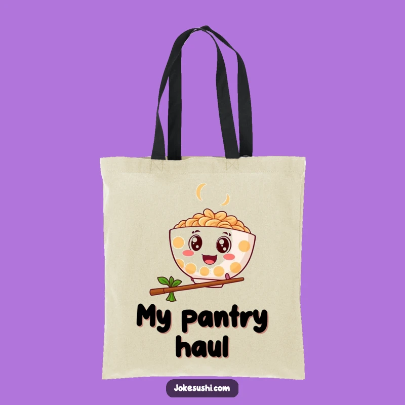 Funny Bouncy Ramen Tote Bag, Googly Eye Carry-All - Ideal Funny Gift